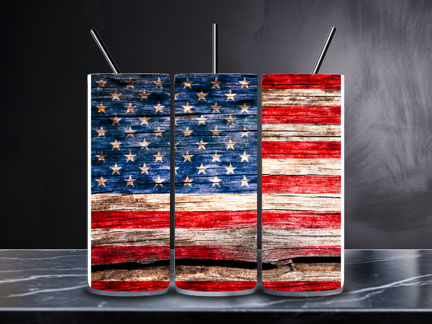 Rustic American Flag