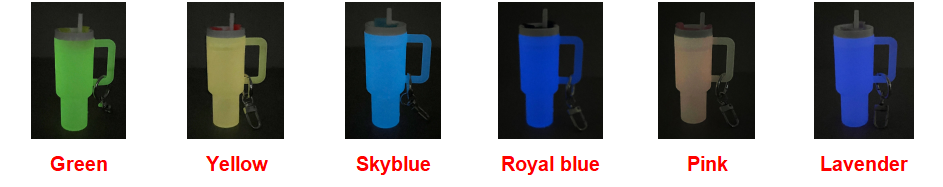 Tumbler Keychains Glow