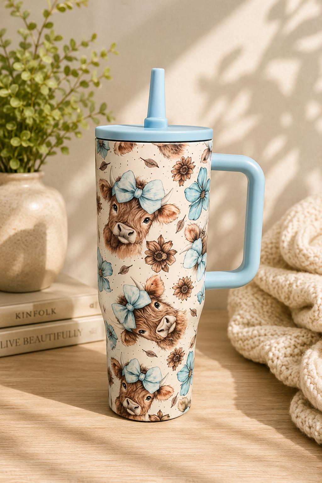 Highland Cow Bows 40oz Tumblers