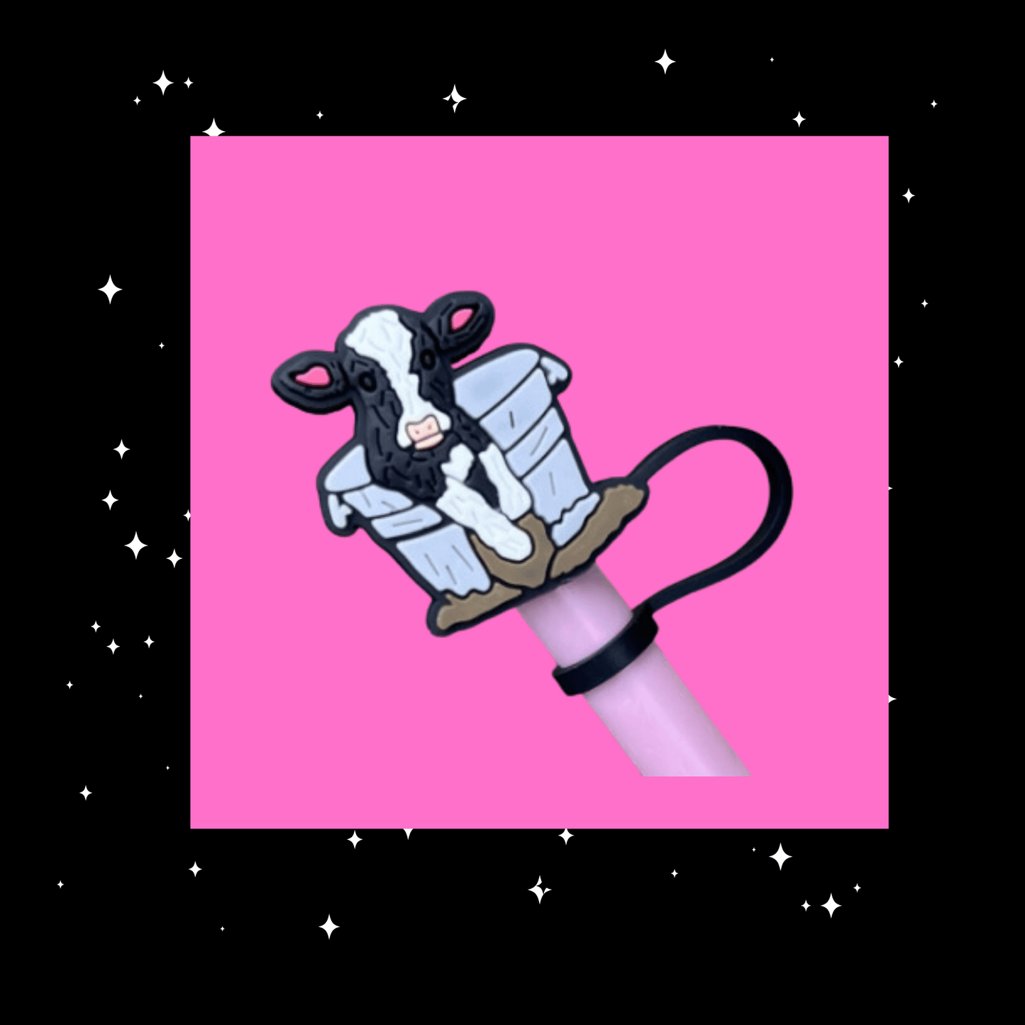 Animals in Bucket Straw Topper