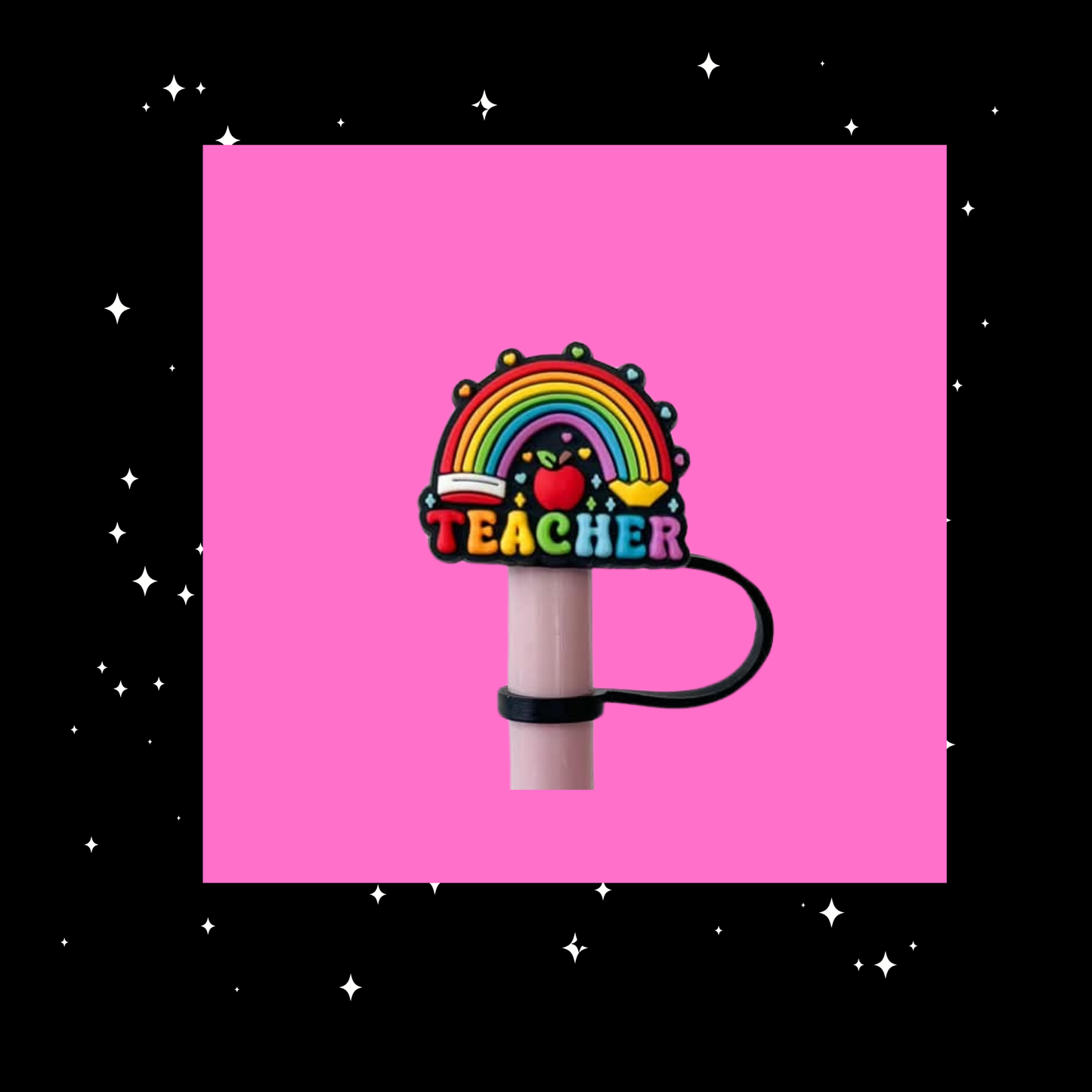 Teacher Straw Toppers