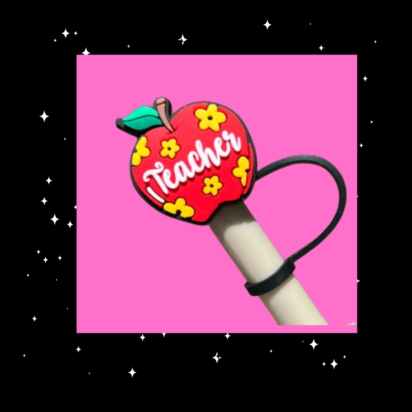 Teacher Straw Toppers