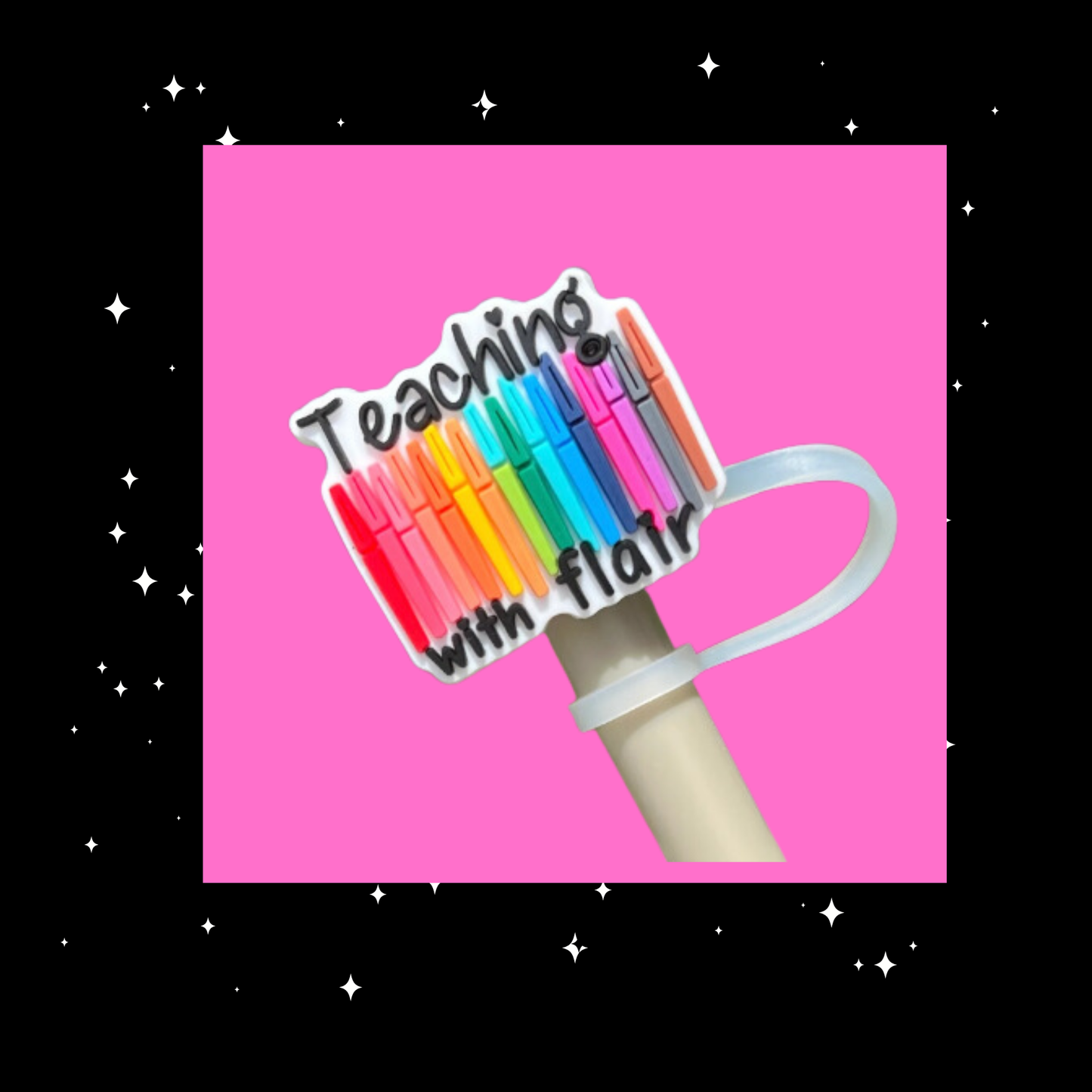 Teacher Straw Toppers