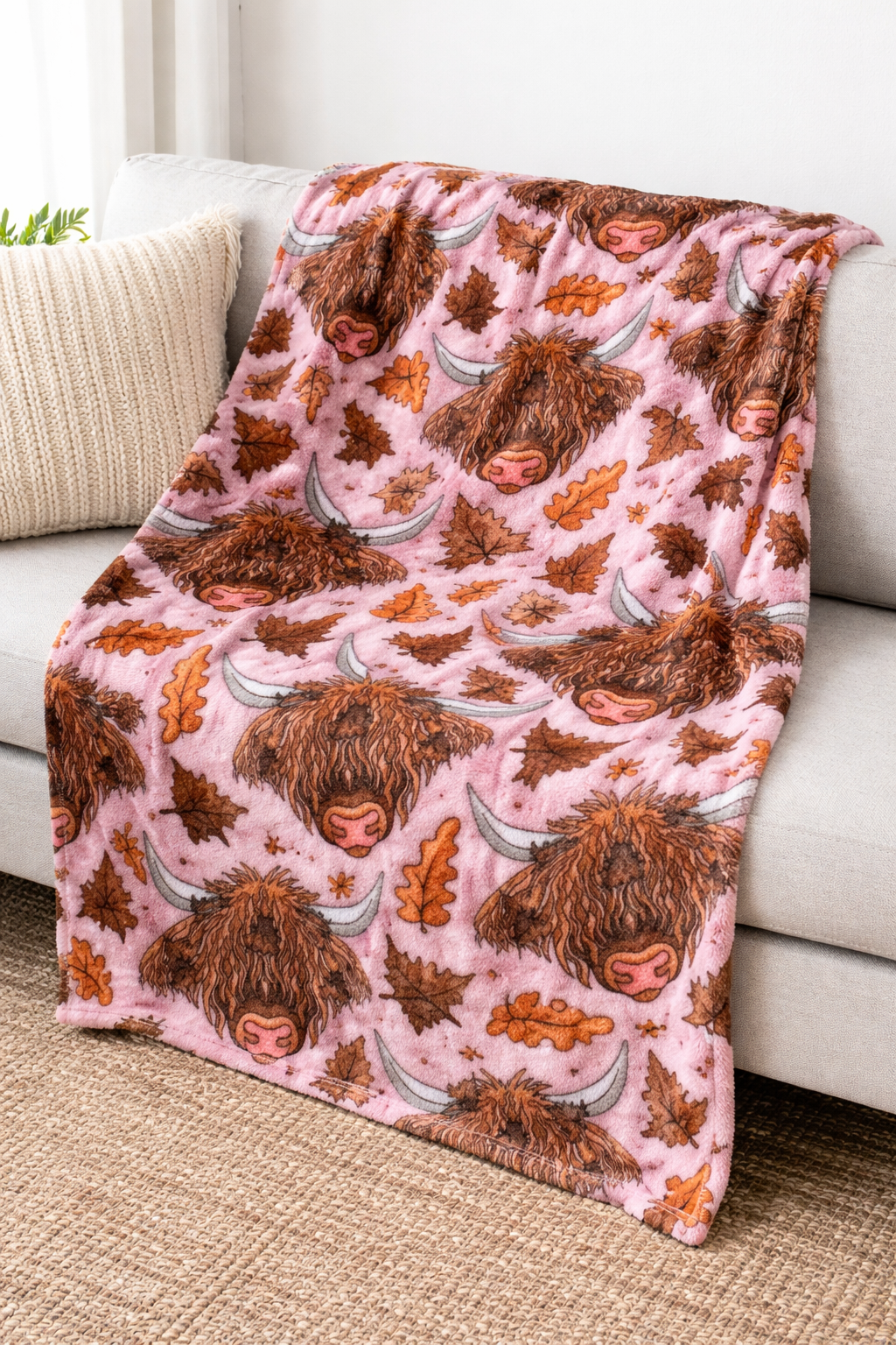 Highland Cow Fuzzy Blankets