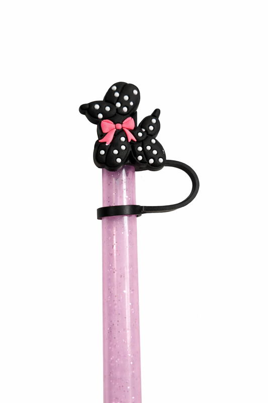 Polka Dot Princess 10mm Straw Topper
