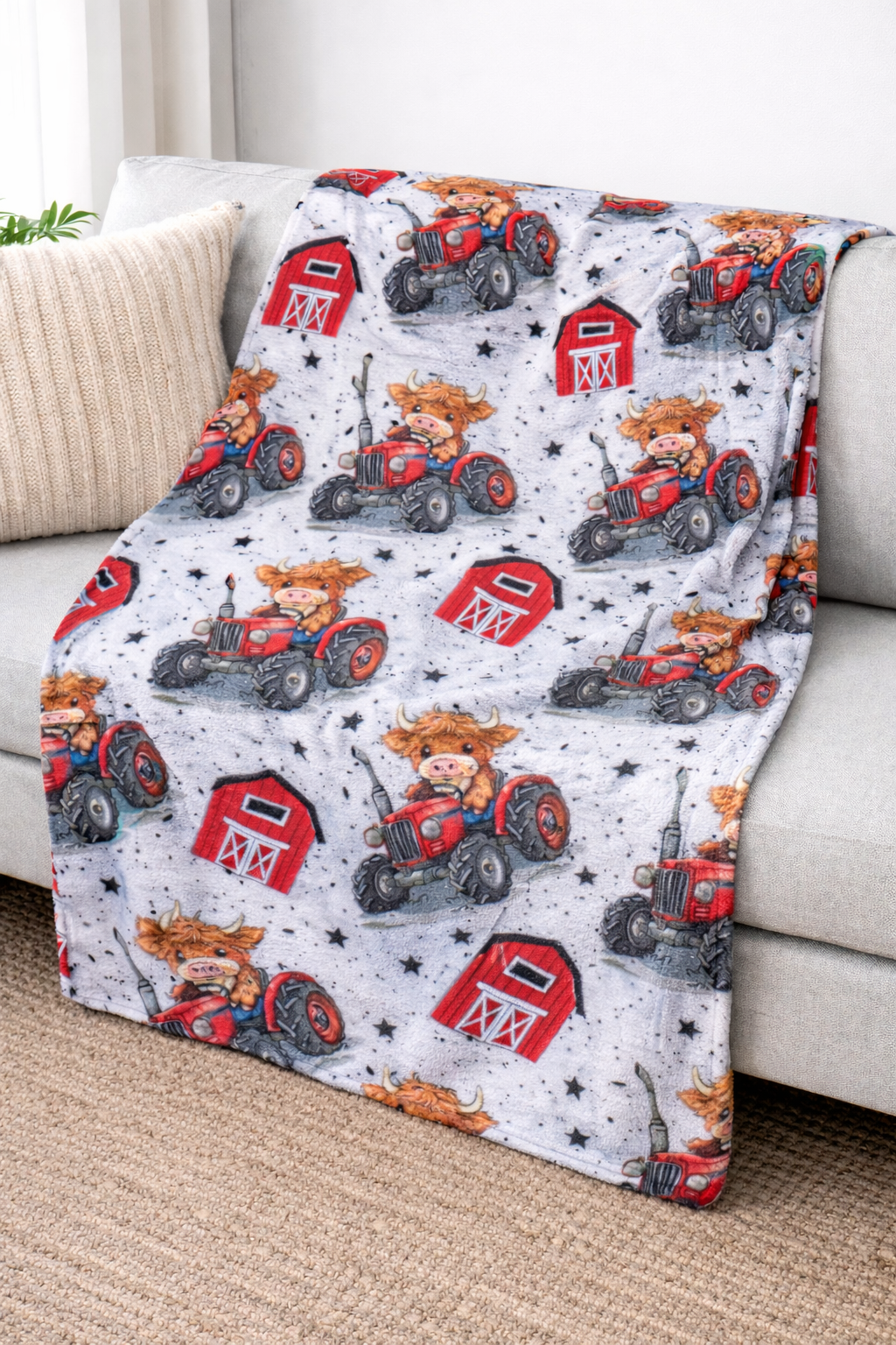 Highland Cow Fuzzy Blankets