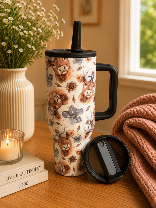 Highland Cow Bows 40oz Tumblers
