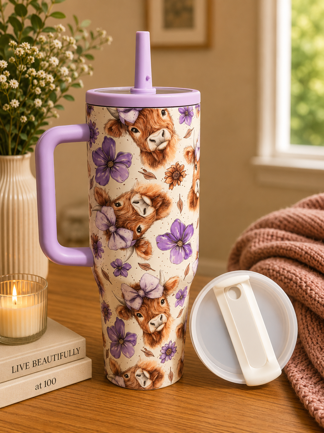 Highland Cow Bows 40oz Tumblers